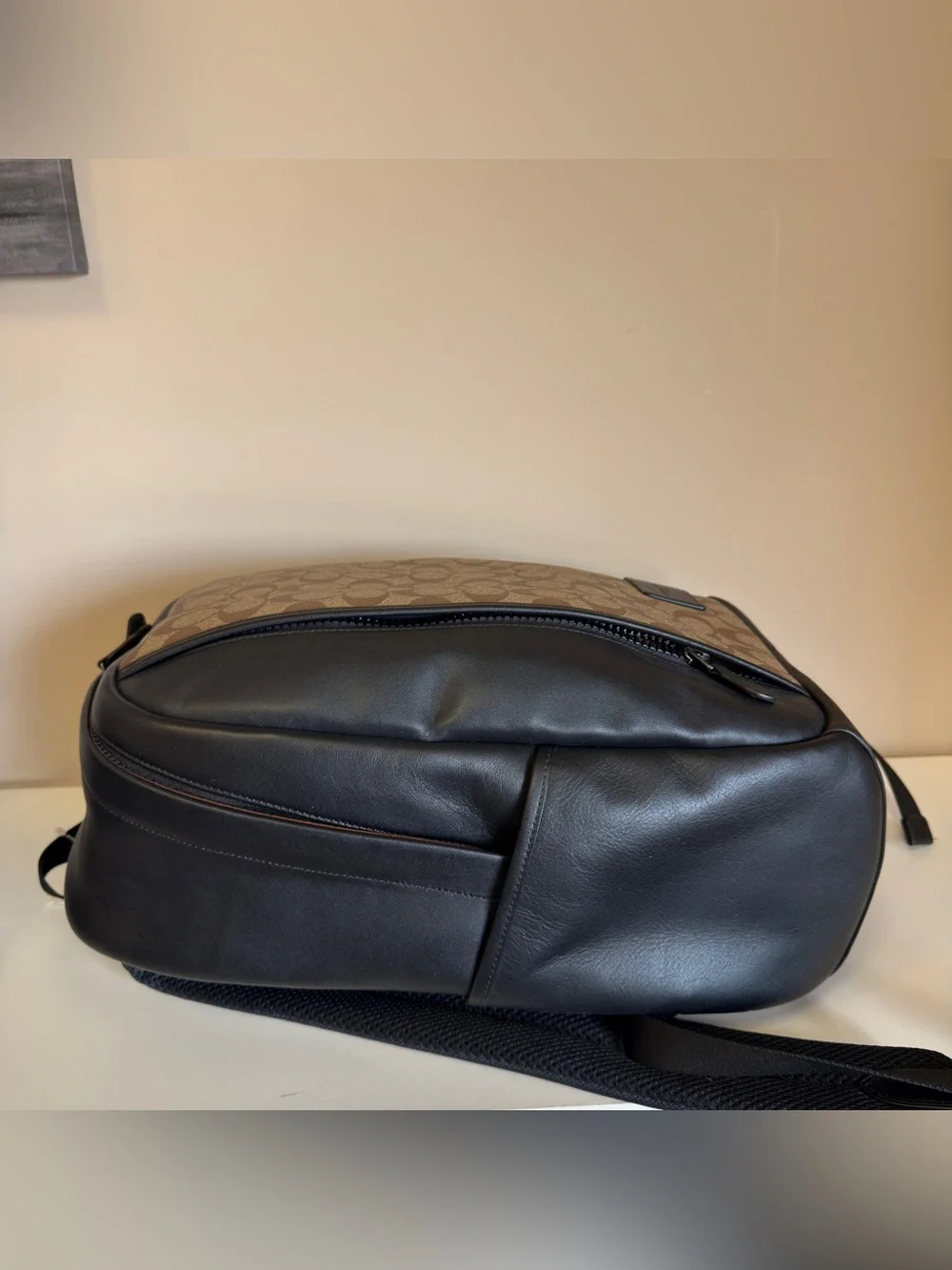 Coach Men’s Brown Signature Canvas Backpack CM024